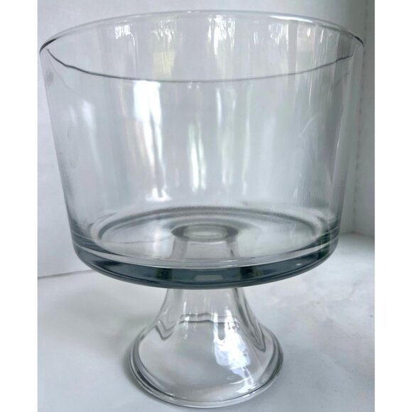 Pedestal Trifle Bowl Dessert Salad Clear Glass Serving Party Centerpiece 8.5" - Picture 3 of 8